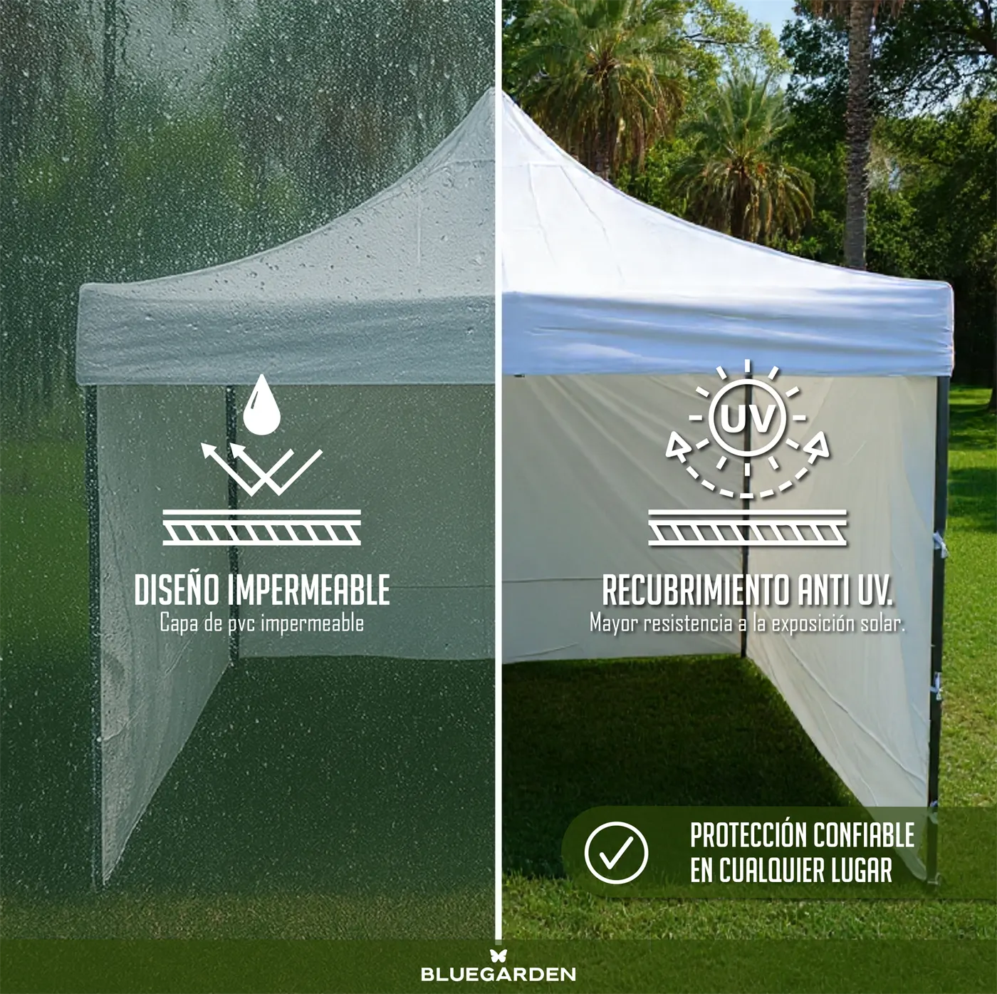 GAZEBO 3x3 - BLANCO c/Paredes 5