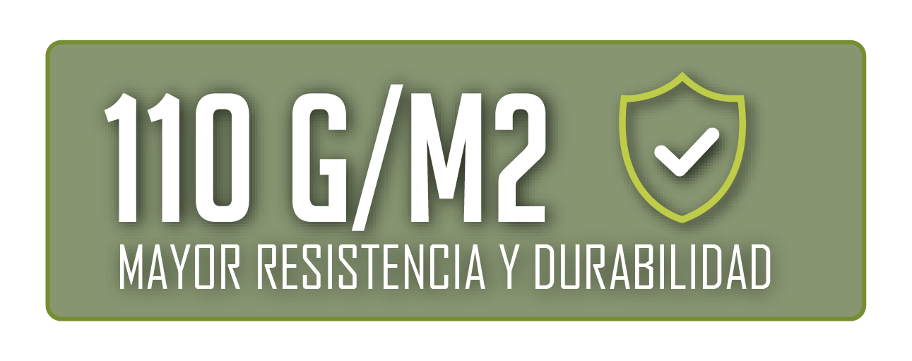 110 g/m2 mayor resistencia y durabilidad